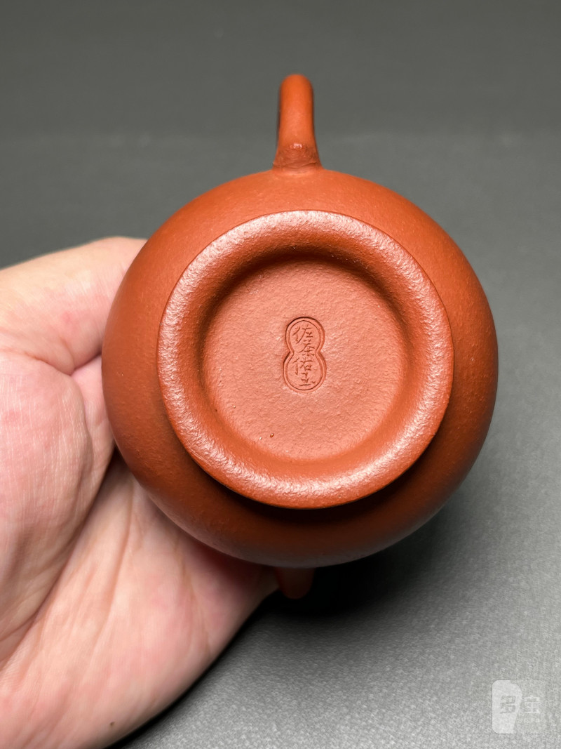 清晚期  “佐茶佑玉”款朱泥圆壶 - 图21